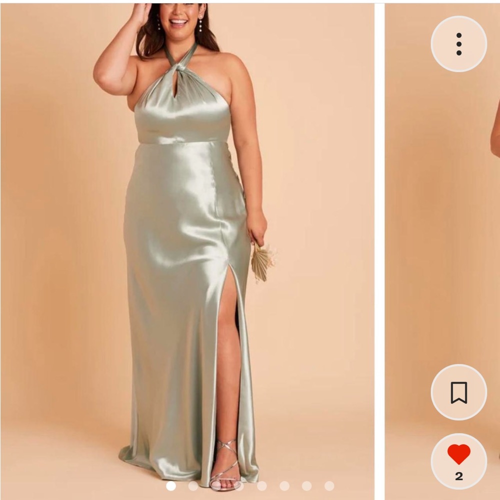 Birdy grey monica sage satin dress